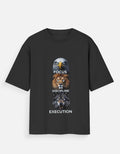 Black t-shirt featuring eagle, lion, and wolf heads with text Focus, Discipline, and Execution.